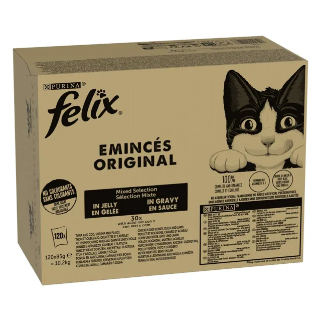 Megapack Felix Fantastic kapsičky 80 x 85 g - hovězí, kuře, kachna, jehněčí