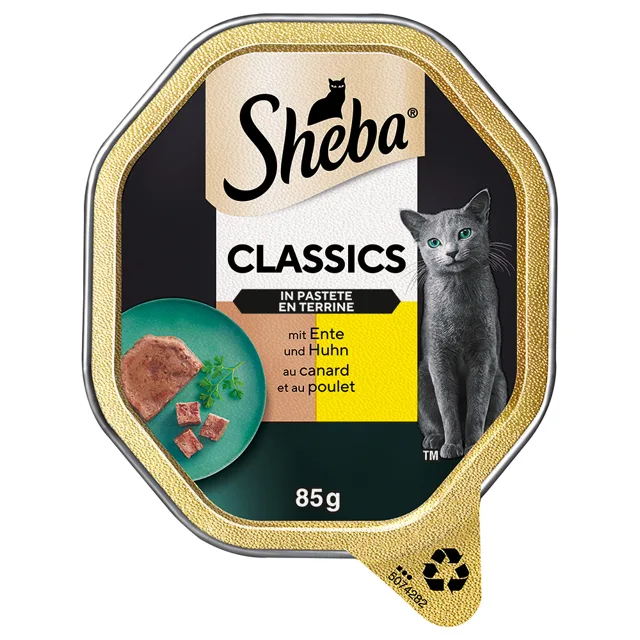 Megapack Sheba mističky 2 x 22 (44 x 85 g) - Classics paštika s kachním a kuřecím masem