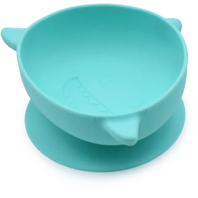 Melii Silicone Suction Bowl silikonová miska s přísavkou Shark 2x300 ml
