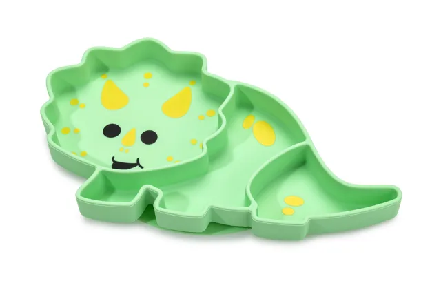 Melii Silikonový dělený talířek s přísavkou - Dinosaur