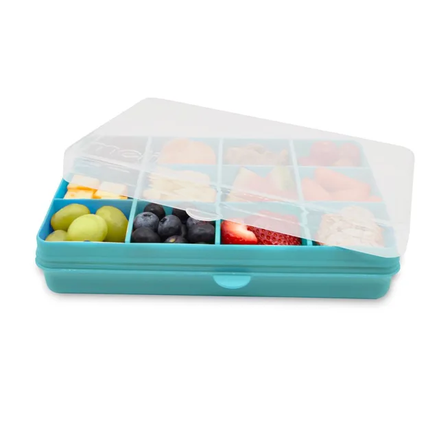 Melii Snackle Box krabička na svačinu 1368 ml - modrozelená