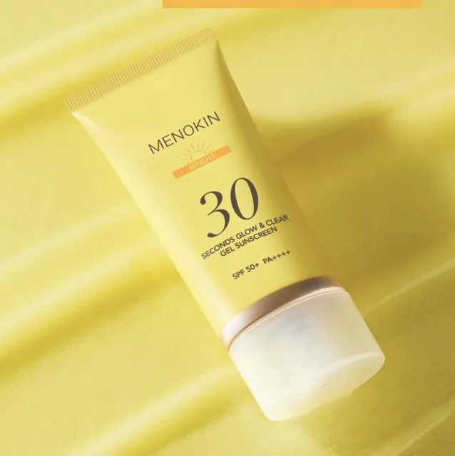 MENOKIN - 30 Seconds Glow & Clear Gel Sunscreen BRIGHT - 30sekundový rozjasňující gelový opalovací krém  - 50 ml