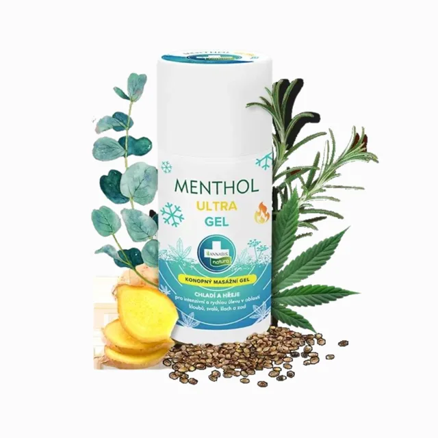 MENTHOL ULTRA GEL – konopný masážní gel s dvojím efektem - 90 ml - Annabis