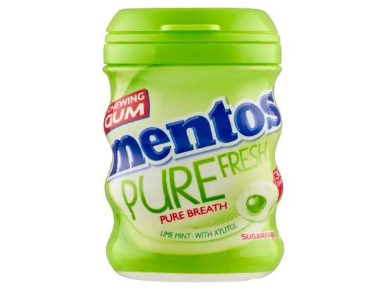 Mentos Pure Fresh Lime Mint žvýkačka 30 ks 60 g