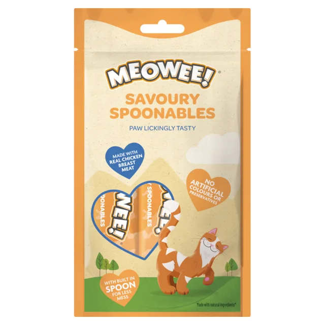 Meowee! Savoury Spoonables 8 x 14 g - kuřecí