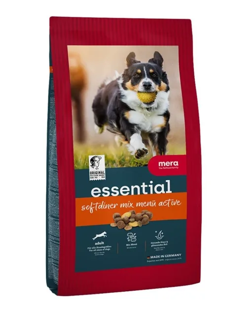 MERA Dog Essential Softdiner Mix Menu Active 12,5 kg granule pro aktivní psy
