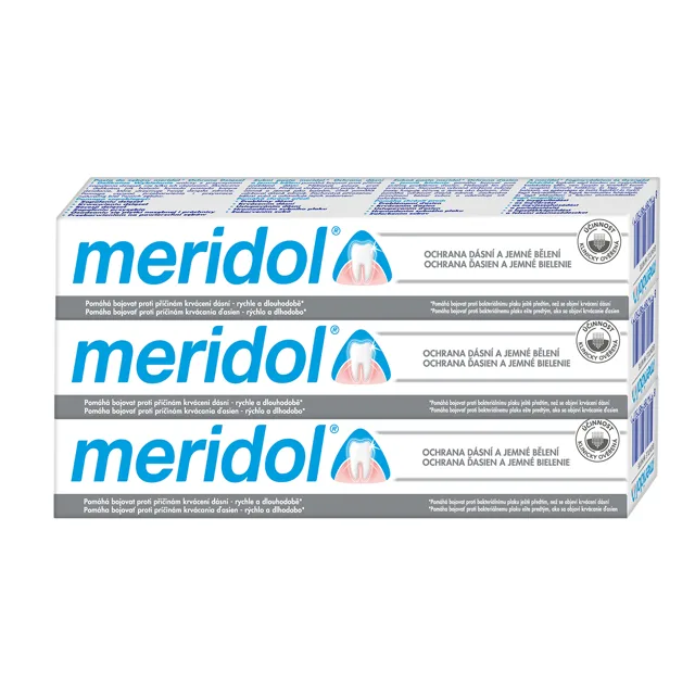 Meridol Zubní pasta s bělicím účinkem (Gentle White) tripack 3 x 75 ml