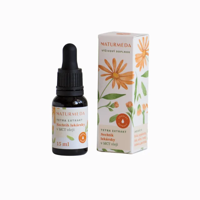 Měsíček lékařský – Tetra bylinný extrakt – 15 ml – Naturmeda