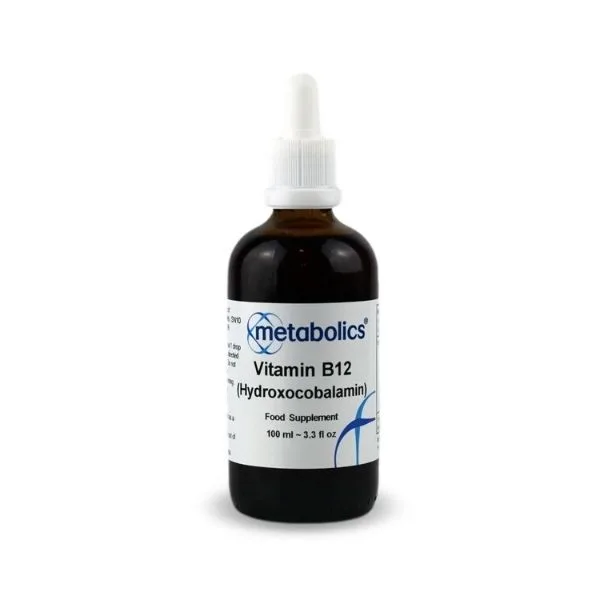 Metabolics Tekutý vitamín B12 (Hydroxocobalamin), vegan kapky 100 ml