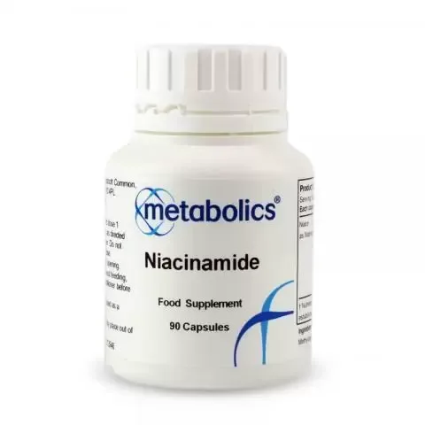 Metabolics Vitamín B3 (niacín - niacínamid), 500 mg, 90 kapslí