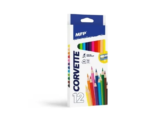 MFP pastelky 12 ks triangular s ořezávátkem 12 ks