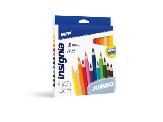 MFP pastelky JUMBO triangular s ořezávátkem 12 ks