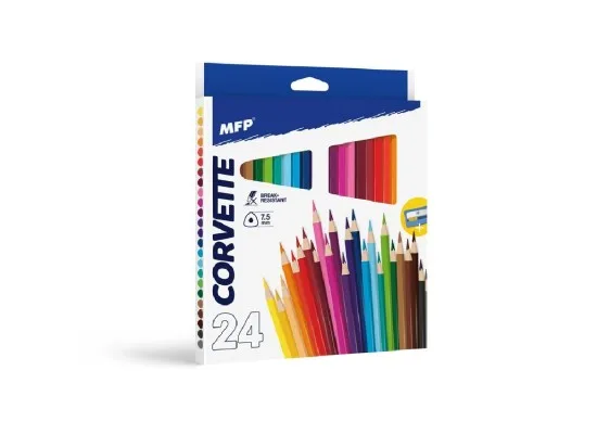 MFP pastelky triangular s ořezávátkem 24 ks