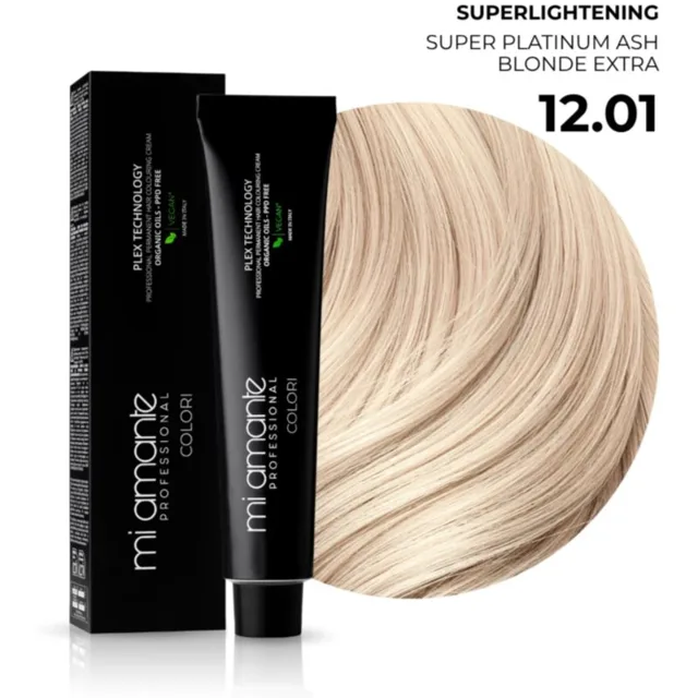 Mi Amante Professional Colori permanentní barva na vlasy Super Platinum Ash Blonde Extra 12,01 100 ml