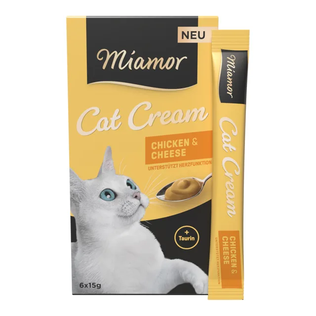 Miamor Cat Cream kuře a sýr - výhodné balení: 66 ks (66 x 15 g)