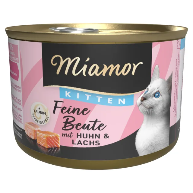 Miamor Feine Beute 12 ks (12 x 185 g) - Kitten kuřecí a losos