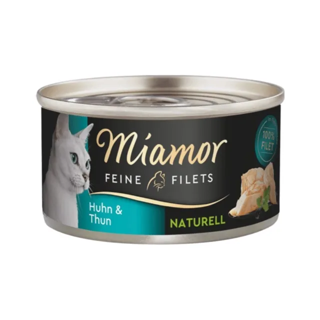 MIAMOR Feine Filets Naturell Chicken&amp;Tuna 80g