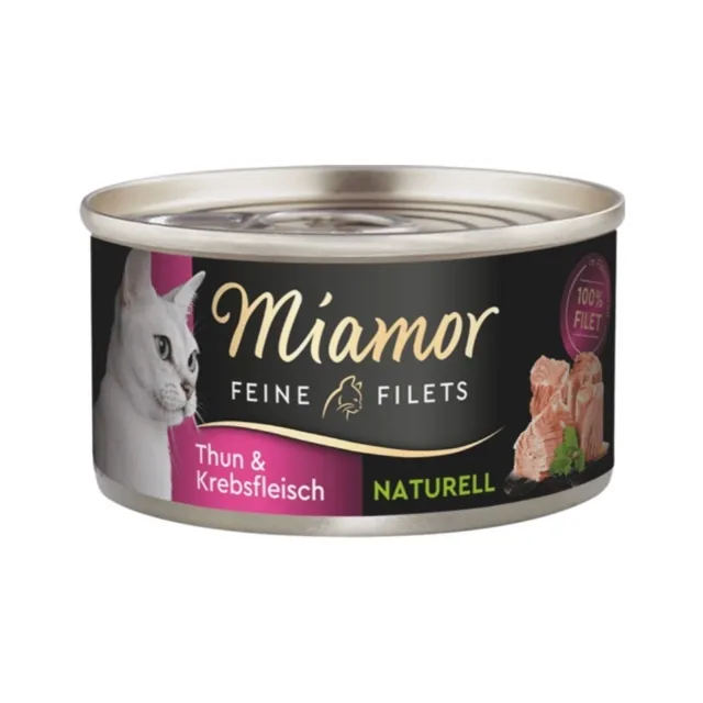 MIAMOR Feine Filets Naturell Tuna&amp;Crab 80g