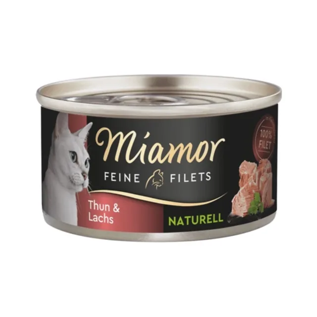 MIAMOR Feine Filets Naturell Tuna&amp;Salmon 80g