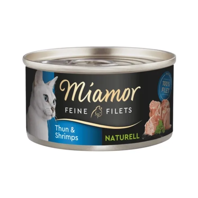 MIAMOR Feine Filets Naturell Tuna&amp;Shrimps 80g