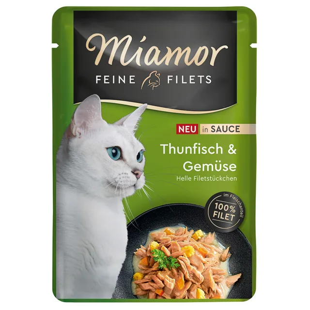 Miamor Feine Filets v omáčce 6 × 100 g - Tuňák a zelenina