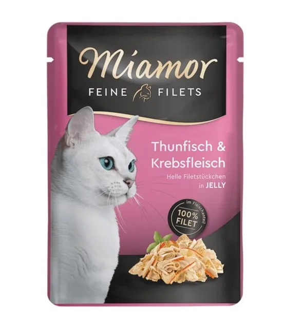MIAMOR Feline Filets Tuňák s krabem v želé 100 g