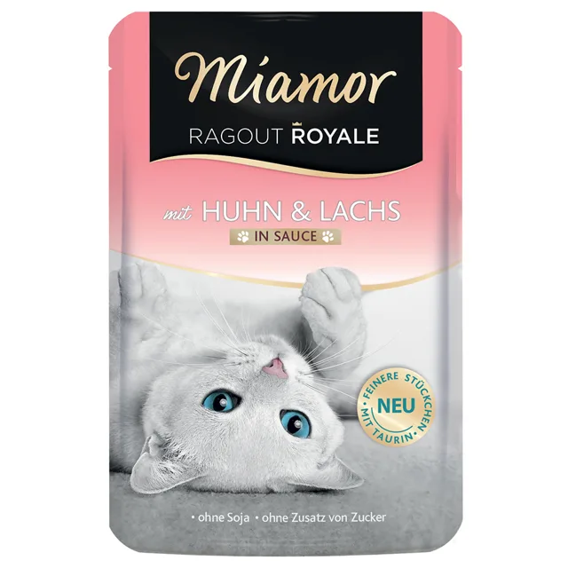 Miamor Ragout Royal kapsička v omáčce  22 x 100 g -  Kuře & losos