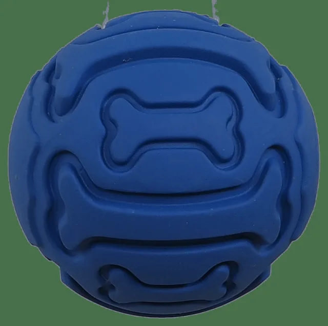 Míček Dog Fantasy gumový s pískátkem modrý 7,5cm
