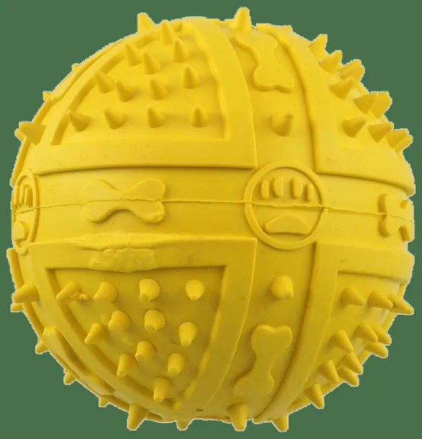 Míček Dog Fantasy s bodlinami pískací mix barev 9cm