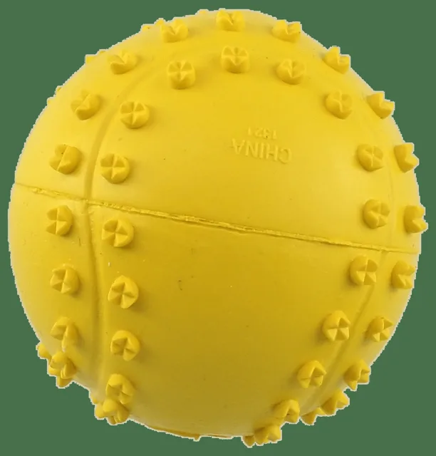 Míček Dog Fantasy tenis s bodlinami pískací mix barev 6cm