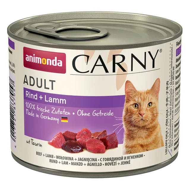Míchané balení animonda Carny Adult - 12 x 200 g drůbež a hovězí (4 druhy)