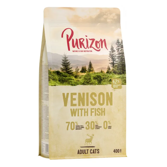 Míchané balení Purizon - bezobilné 2 x 400 g - Ancient Grain: Adult s treskou + Sterilised kuřecí s rybou