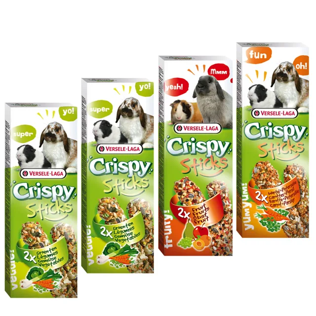 Míchané balení Versele-Laga Crispy Sticks býložravci - 8 x 2 tyčinky (2 x 440 g)