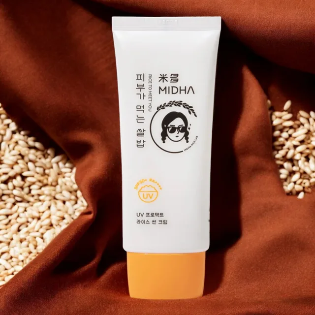 MIDHA - UV Protect Rice Sun Cream SPF50+ PA++++- Pečující SPF s extrakty z rýže - 50 ml
