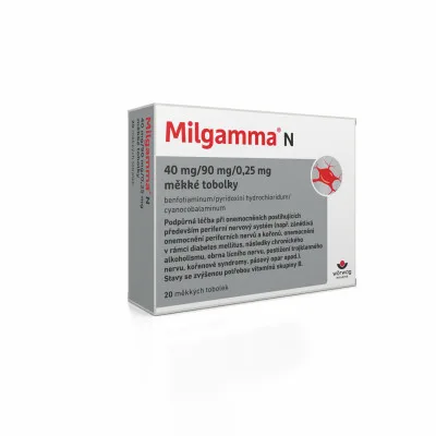 MILGAMMA N POR 40MG/90MG/0,25MG CPS MOL 20