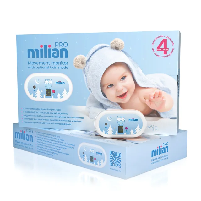 Milian Pro 4 Twins monitor dechu se 4 sensorovými podložkami