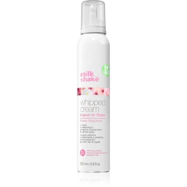 milk_shake® Leave-in Treatments Whipped Cream bezoplachová hydratační péče pro barvené vlasy Flower Fragrance 200 ml