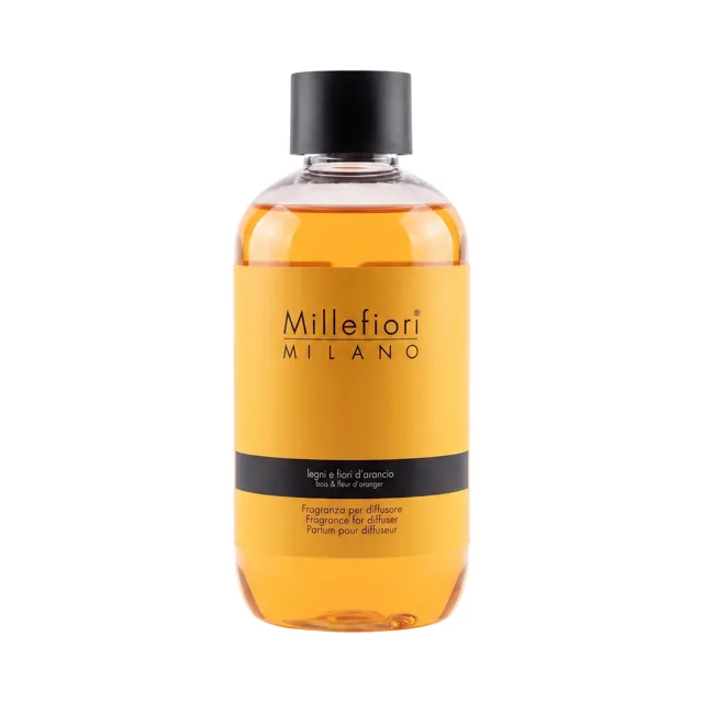 Millefiori Milano Náhradní lahvička s vůní do interiéru Legni e Fiori d´Arancio (250 ml)