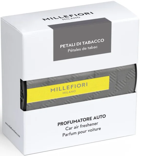 Millefiori Milano Vůně do auta Textil Floral Petali Di Tabacco - šedá
