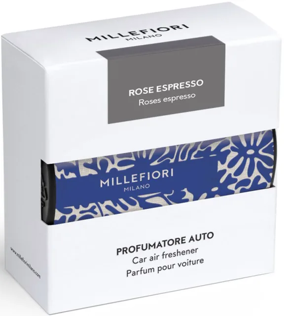 Millefiori Milano Vůně do auta Textil Floral Rose Espresso - modrá
