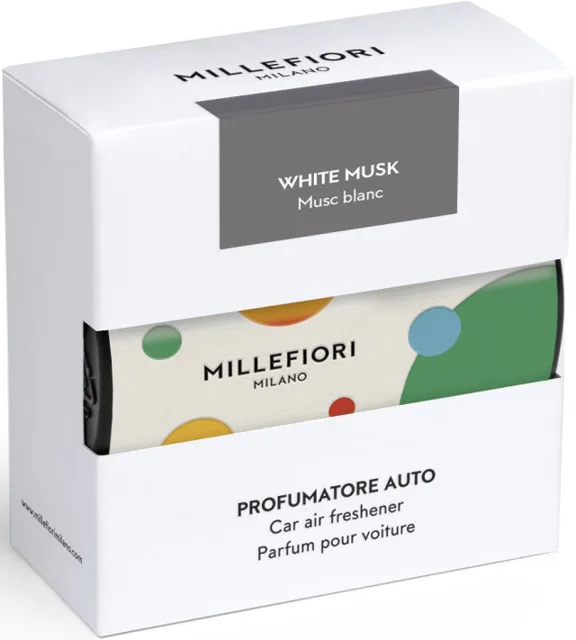 Millefiori Milano Vůně do auta Textil Floral White Musk - barevná