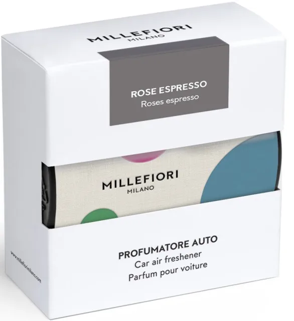 Millefiori Milano Vůně do auta Textil Geometric Rose Espresso - barevná