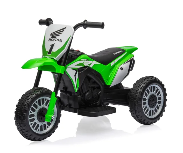 Milly Mally Dětská elektrická motorka Honda CRF450R tříkolka 6V - zelená