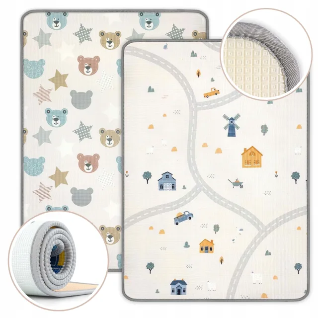 Milly Mally Pěnová podložka KINDER 178×120 cm – oboustranná hrací podložka pro děti