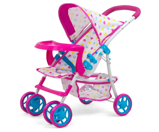 Milly Mally Sportovní kočárek pro panenky Kate – růžový s puntíky