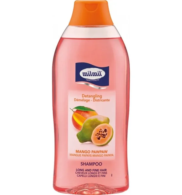 Milmil Shampoo Mango & Papaya 750ml - šampon pro dlouhé a jemné vlasy