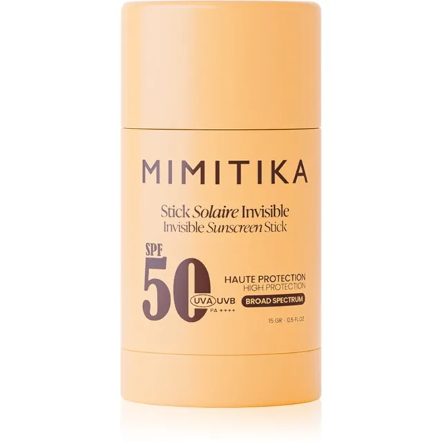 Mimitika Sun Invisible Sunscreen Stick SPF50 ochranná tyčinka na citlivá místa SPF 50 15 g