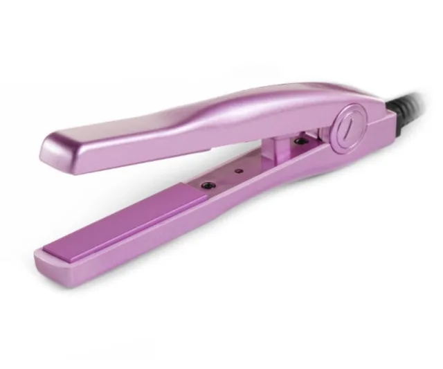Mini žehlička na vlasy Cera Flat Iron - 15 cm, růžová (24010) + dárek zdarma