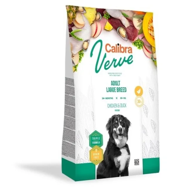 Minimální trvanlivost do 14.4. 2026: Calibra Dog Verve GF Adult Large Chicken & Duck 12 kg | P59311