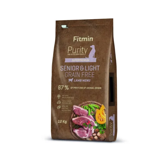 Minimální trvanlivost do 18.9. 2026: Fitmin Dog Purity GF Senior & Light Lamb 12 kg | P59725